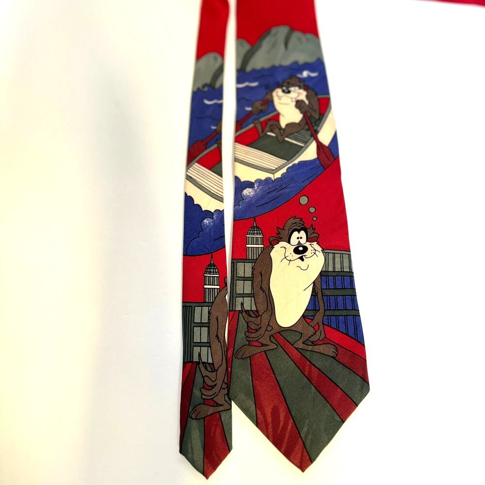 Vintage Balancine Hot Cakes Tasmanian Devil Warner Brothers 1993 Neck Tie